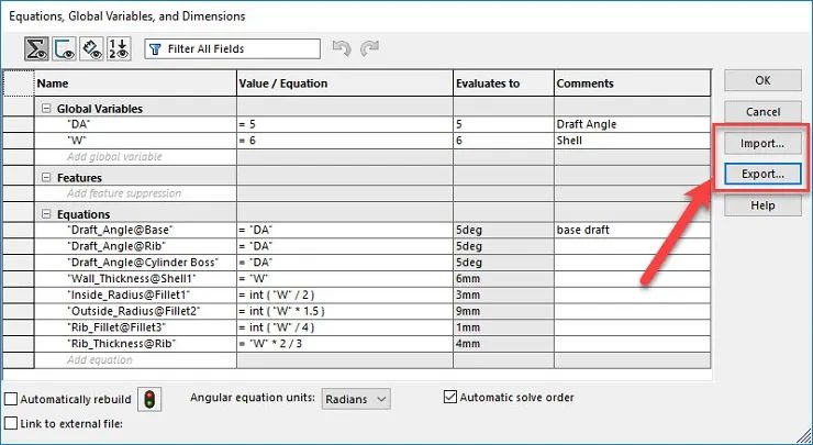 【6/5更新】SolidWorks如何在各个模型之间共享全局变量和方程式？的图1